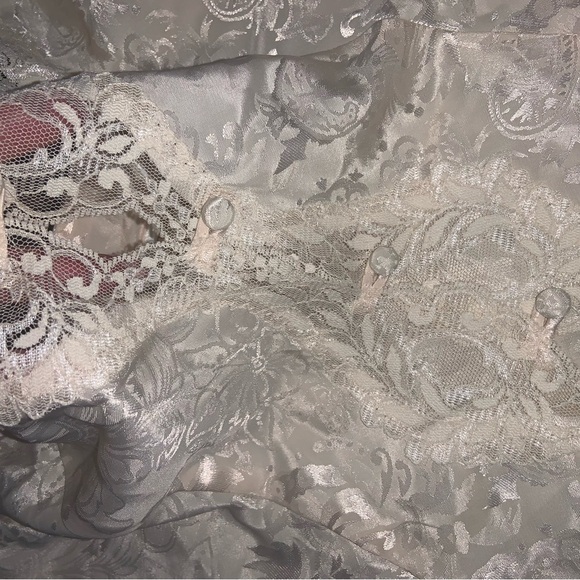 Victoria’s Secret gold label y2k 90s cream open front button lace cami spring - Picture 3 of 4